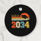 Klasse van 2034 groeien met mij pre-k Afstuderen V Bedankjes Labels (Voorkant)