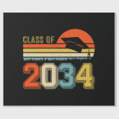 Klasse van 2034 groeien met mij pre-k Afstuderen V Cadeaupapier (Vlak)