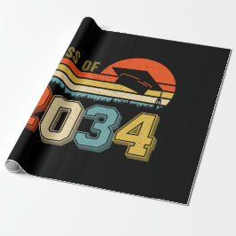 Klasse van 2034 groeien met mij pre-k Afstuderen V Cadeaupapier