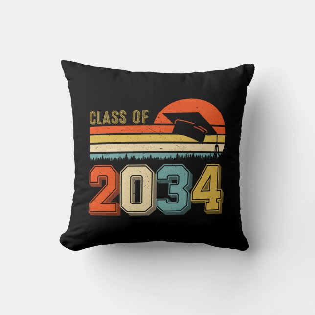 Klasse van 2034 groeien met mij pre-k Afstuderen V Kussen (Voorkant)