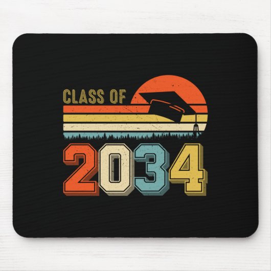 Klasse van 2034 groeien met mij pre-k Afstuderen V Muismat (Voorkant)