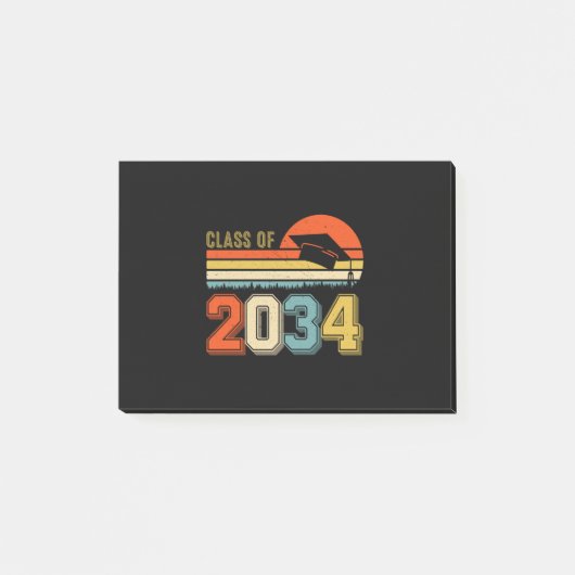 Klasse van 2034 groeien met mij pre-k Afstuderen V Post-it® Notes (Voorkant)
