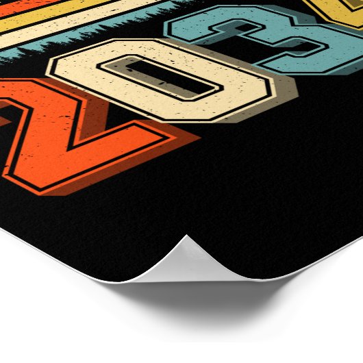 Klasse van 2034 groeien met mij pre-k Afstuderen V Poster (Hoek)