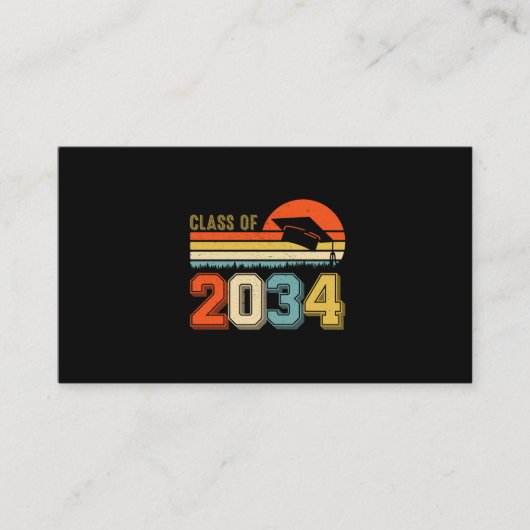 Klasse van 2034 groeien met mij pre-k Afstuderen V Visitekaartje (Voorkant)