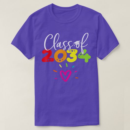 Klasse van 2034 Kindergarten met mij Afstuderen G T-shirt (Design voorkant)