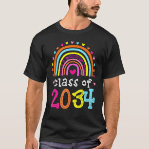 Klasse van 2034 Regenboog Afstuderen kleuterschool T-shirt