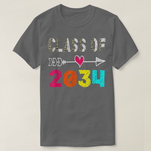 Klasse van 2034 Shirt pre-k Afstuderen preschool G (Design voorkant)