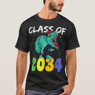 Klasse van 2034 T Re Dino Grow with Me Kindergarte T-shirt