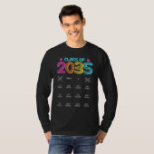 Klasse van 2035 Afstuderen eerste schooldag T-shirt (Voorkant volledig)