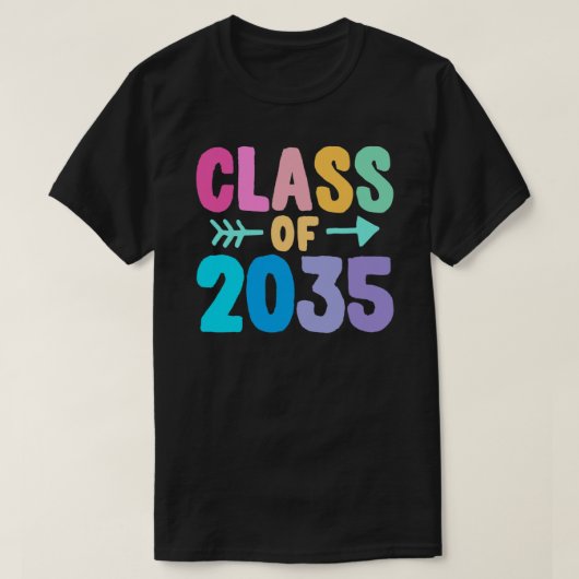 Klasse van 2035 Afstuderen groeit met mij T-shirt (Design voorkant)