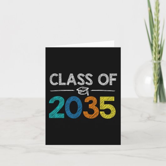 Klasse van 2035 Eerste dag van school Afstuderen l Kaart (Voorkant)