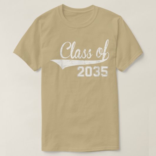 Klasse van 2035 Groei met me pre-schooldiploma T-shirt (Design voorkant)