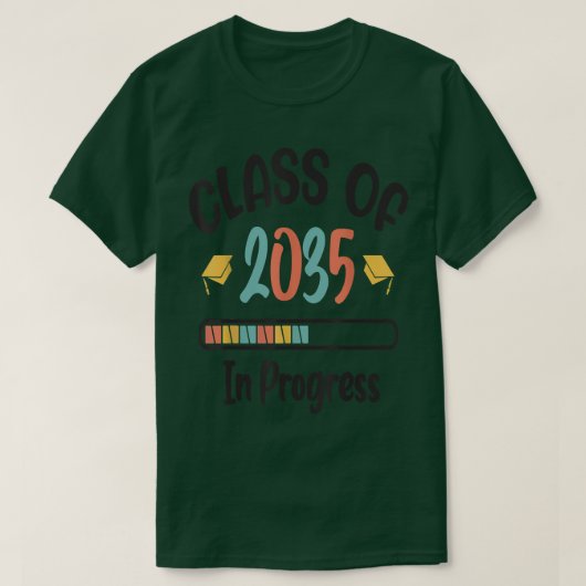 Klasse van 2035 Groei met mij op de eerste dag van T-shirt (Design voorkant)