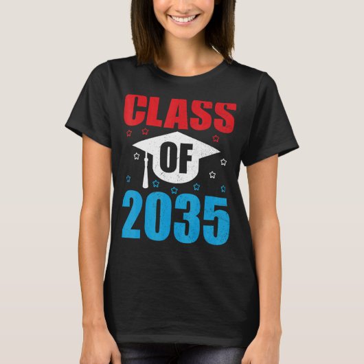 Klasse van 2035 Groei met mij op de eerste dag van T-shirt (Voorkant)