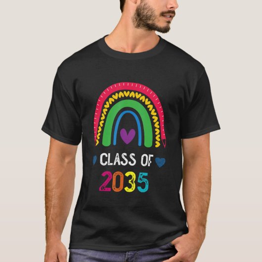 Klasse van 2035 groeien met ME Afstuderen Pre K Le T-shirt (Voorkant)