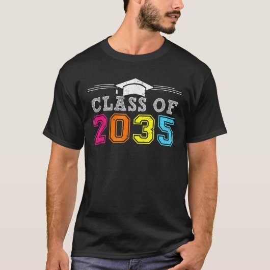 Klasse van 2035 groeien met mij Afstuderen eerste  T-shirt (Voorkant)