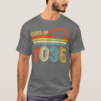Klasse van 2035 groeien met mij pre-k Afstuderen V T-shirt