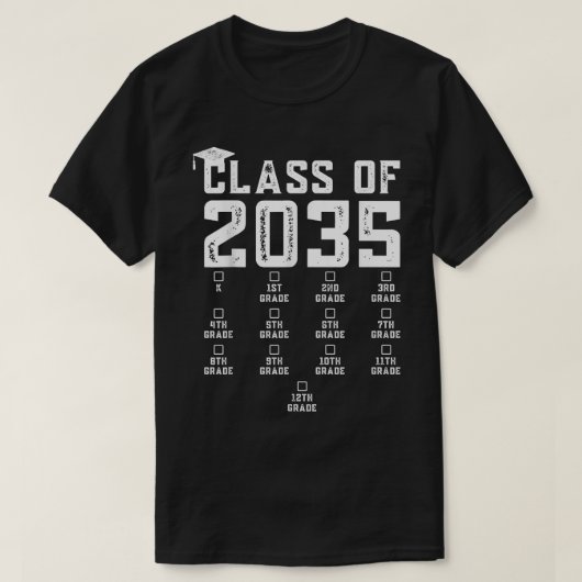Klasse van 2035 groeien met Shirt met mij met ruim (Design voorkant)