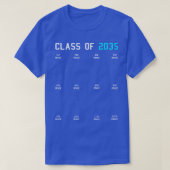 Klasse van 2035 Grow with Me Afstuderen First Day  T-shirt (Design voorkant)