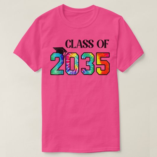 Klasse van 2035 Kindergarten groeien met Afstudere T-shirt (Design voorkant)