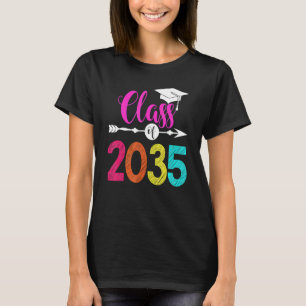 Klasse van 2035 Kindergarten per kam met Afstudeer T-shirt