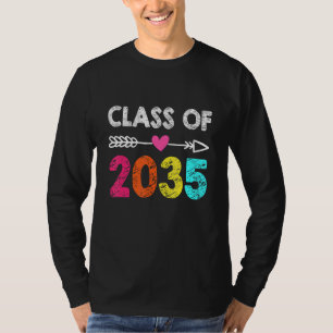 Klasse van 2035 Kindergarten per kam met Afstudeer T-shirt