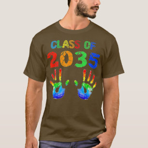 Klasse van 2035 Kindergarten per kam met Afstudeer T-shirt