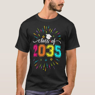 Klasse van 2035 Kindergarten per kam met Afstudeer T-shirt