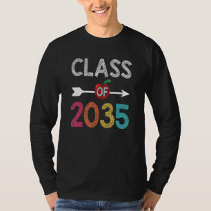 Klasse van 2035 Kindergarten per kam met Afstudeer T-shirt