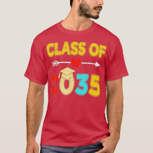 Klasse van 2035 Kindergarten per kam met Afstudeer T-shirt