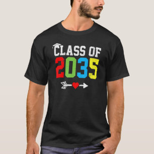 Klasse van 2035 Kindergarten per kam met Afstudeer T-shirt