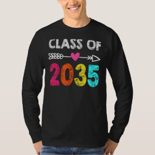Klasse van 2035 Kindergarten per kam met Afstudeer T-shirt