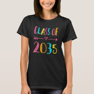 Klasse van 2035 Kindergarten per kam met Afstudeer T-shirt