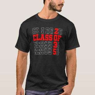 Klasse van 2035 Kindergarten per kam met Afstudeer T-shirt