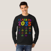 Klasse van 2035 Kindergarten per kam T-shirt (Voorkant volledig)