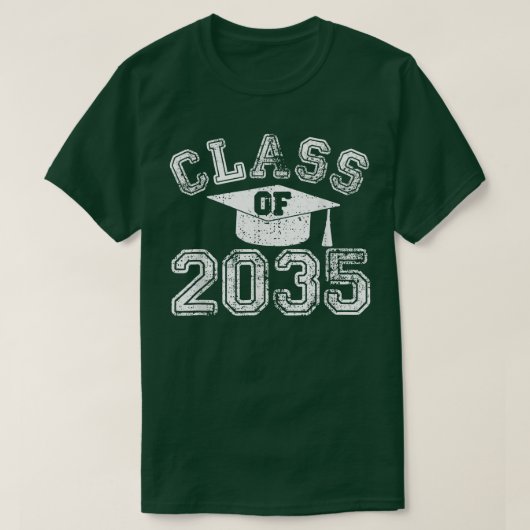 Klasse van 2035 PreK Afstuderen voorschoolse Afstu T-shirt (Design voorkant)