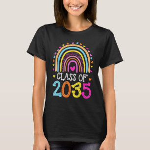 Klasse van 2035 Rainbow Pre K Kleuterschool Gradua T-shirt