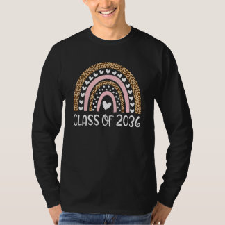 Klasse van 2036 Afstuderen Afstuderen regenbooglui T-shirt