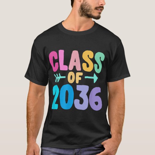 Klasse van 2036 Afstuderen groeit met mij T-shirt (Voorkant)