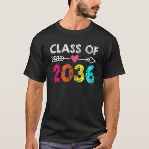 Klasse van 2036 Handafdruk Pre K kleuterschool Pre T-shirt