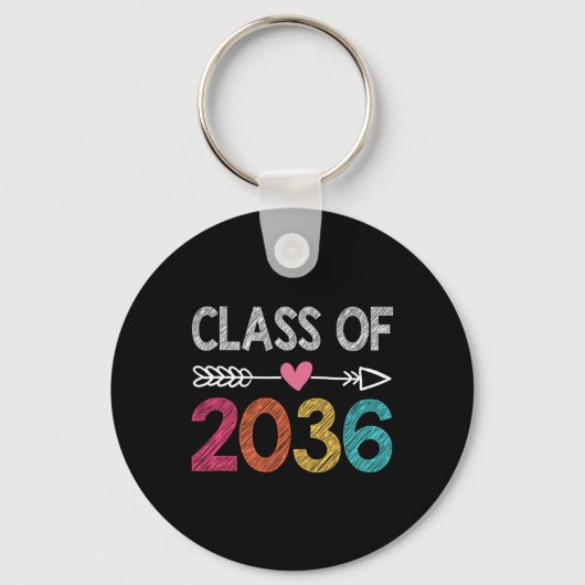 Klasse van 2036 Pre-K Afstuderen voorschoolse Afst Sleutelhanger (Voorkant)