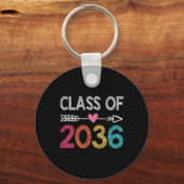 Klasse van 2036 Pre-K Afstuderen voorschoolse Afst Sleutelhanger (Voorkant)