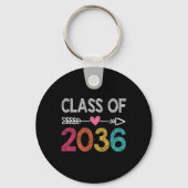 Klasse van 2036 Pre-K Afstuderen voorschoolse Afst Sleutelhanger (Achterkant)