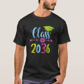 Klasse van 2036 Pre-K groei met Afstuderen Teache T-shirt (Voorkant)