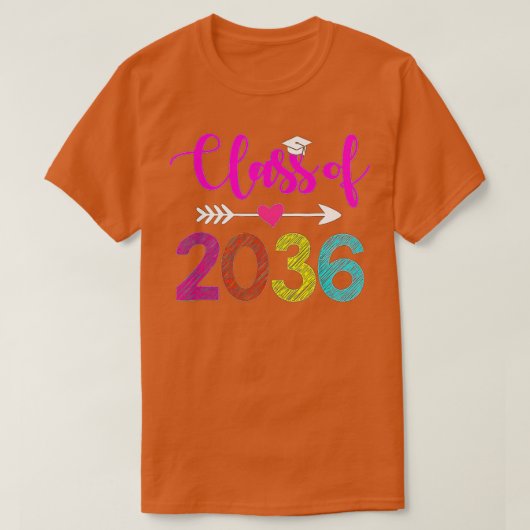 Klasse van 2036 PreK Afstuderen voorschoolse Afstu T-shirt (Design voorkant)