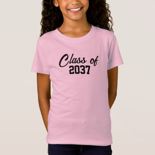 Klasse van 2037 Custom School Afstuderen T-shirt (Voorkant)