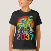 Klasse van 2037 groeien met mijn dinosaurus terug  t-shirt (Voorkant)