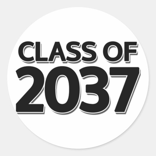 Klasse van 2037 ronde sticker (Voorkant)