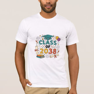 Klasse van 2038 Afstuderen Design Celebrate th T-shirt
