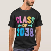 Klasse van 2038 Afstuderen groeit met mij T-shirt (Voorkant)